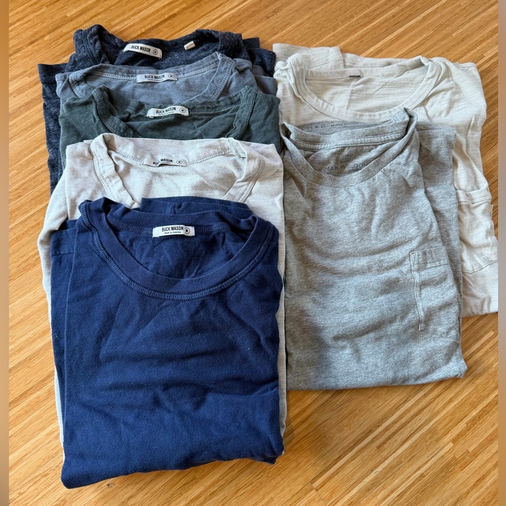 Buck Mason, vuori, Mac Weldon assorted shirts